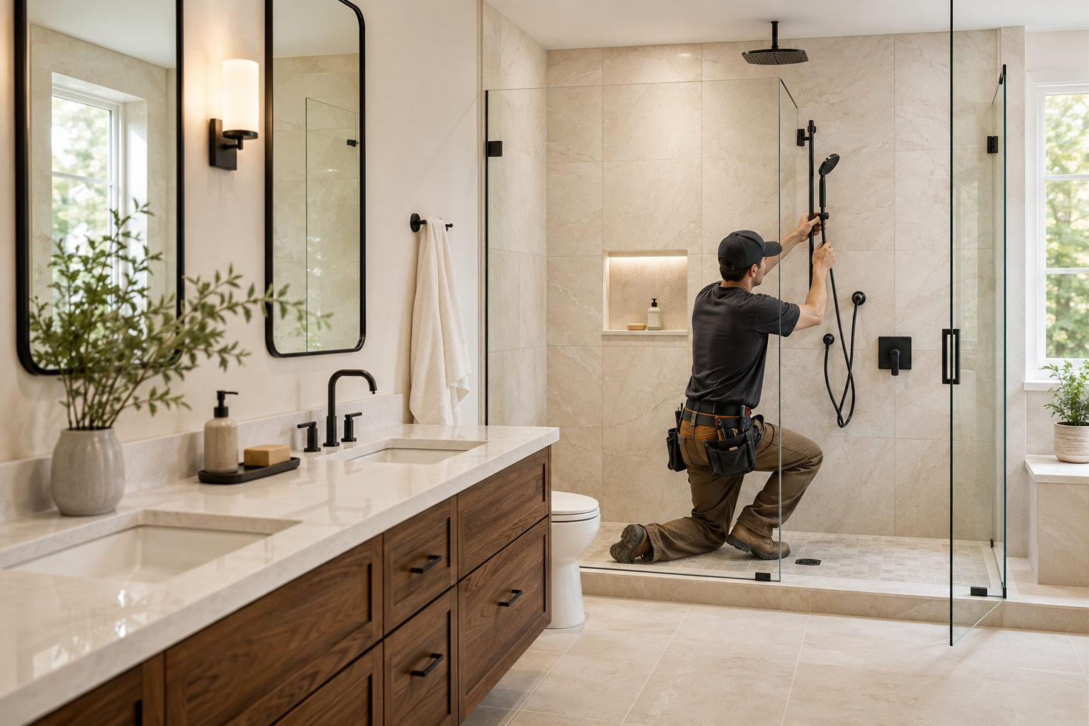 Bathroom remodeling project