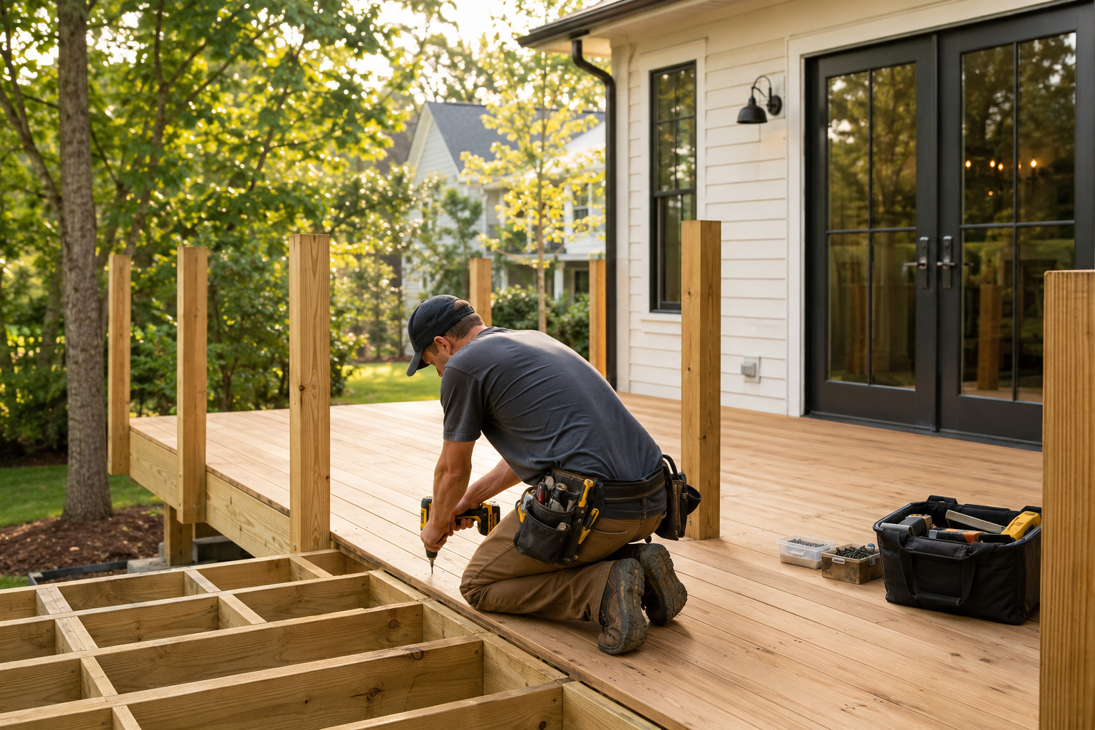 Residential deck construction